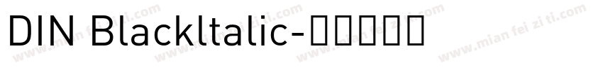 DIN Blackltalic字体转换